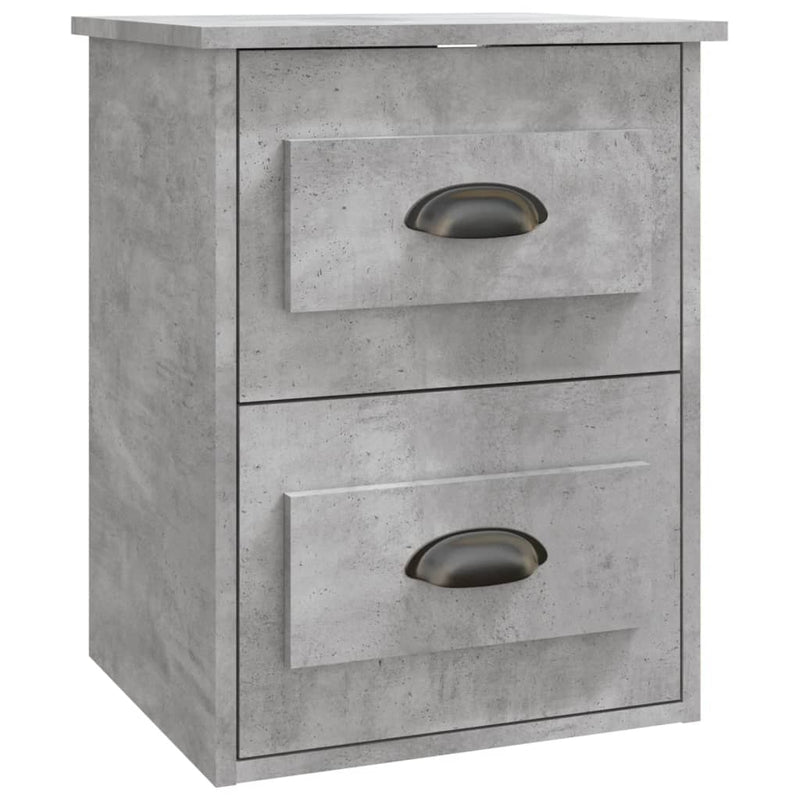 vidaXL betonszürke falra szerelhető éjjeliszekrény 41,5x36x53 cm