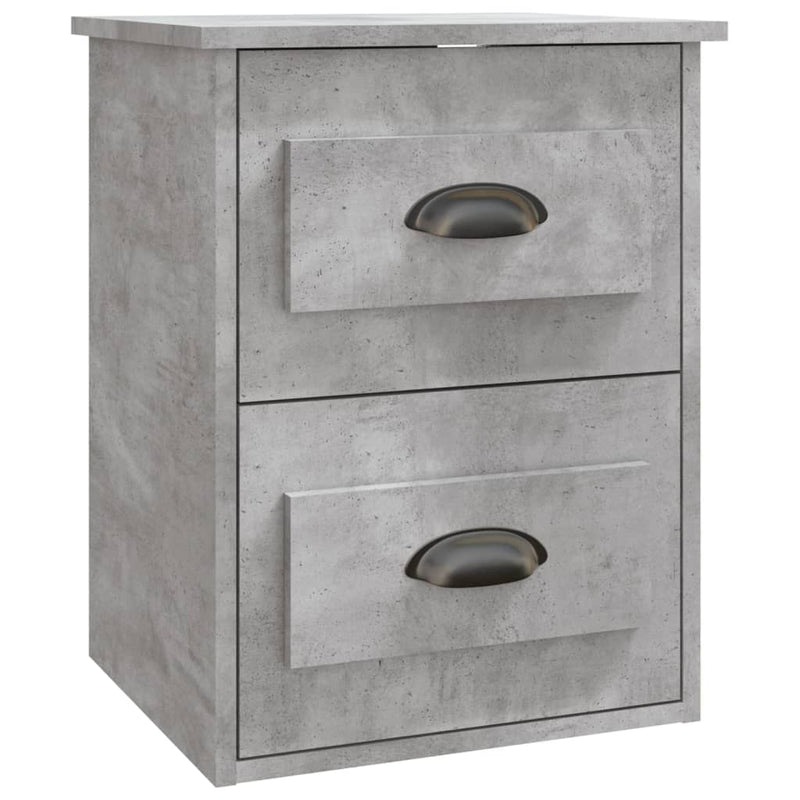 vidaXL 2 db betonszürke falra szerelhető éjjeliszekrény 41,5x36x53 cm