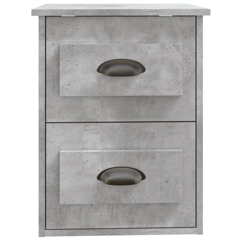 vidaXL 2 db betonszürke falra szerelhető éjjeliszekrény 41,5x36x53 cm