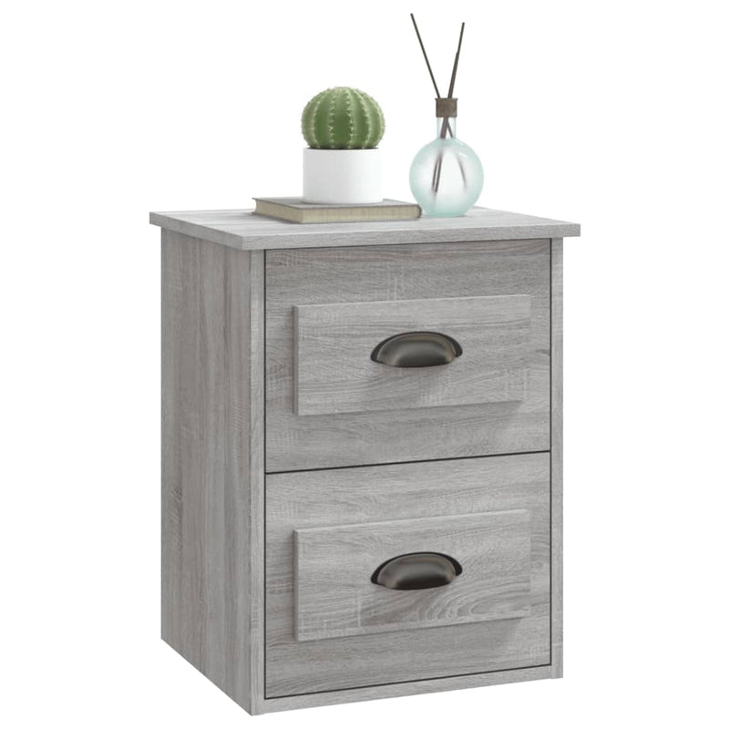 vidaXL szürke sonoma színű falra szerelhető éjjeliszekrény 41,5x36x53