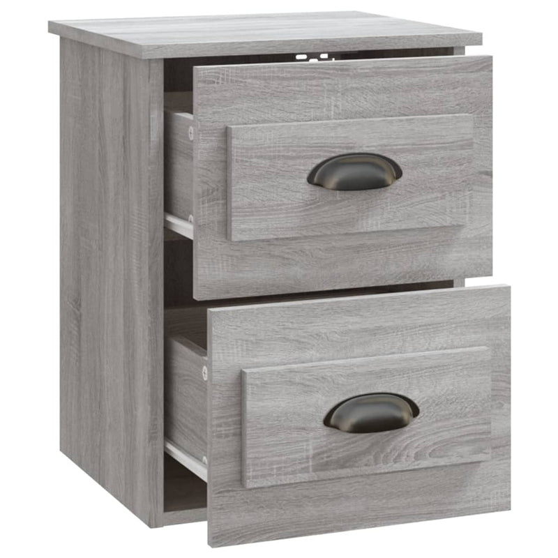 vidaXL 2 db szürke sonoma falra szerelhető éjjeliszekrény 41,5x36x53cm