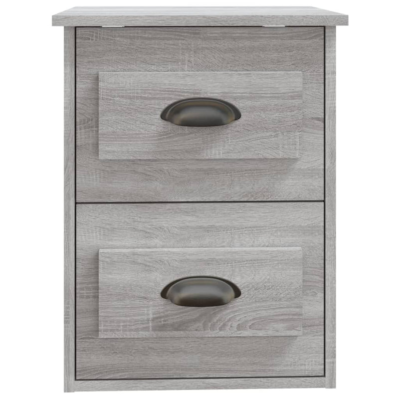 vidaXL 2 db szürke sonoma falra szerelhető éjjeliszekrény 41,5x36x53cm