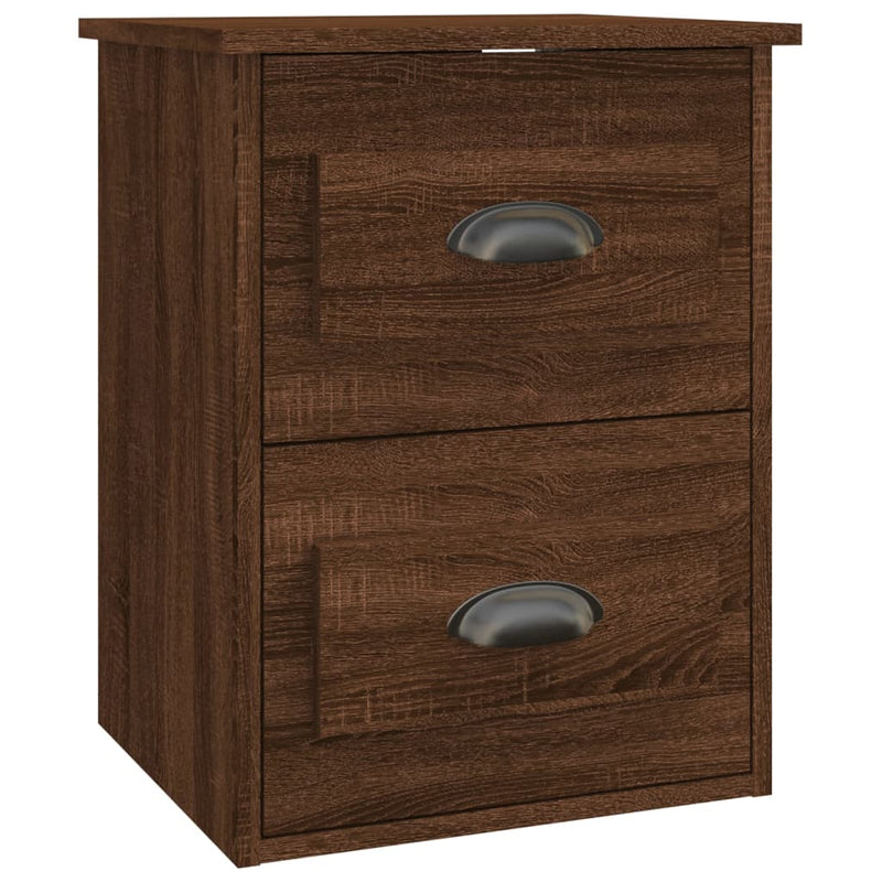 vidaXL 2db barna tölgyszínű falra szerelhető éjjeliszekrény 41,5x36x53