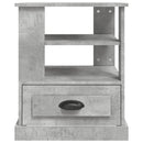 vidaXL betonszürke szerelt fa dohányzóasztal 50x50x60 cm