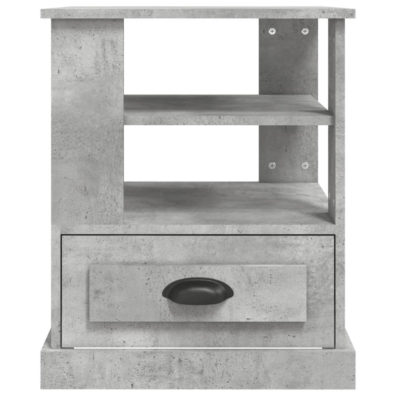 vidaXL betonszürke szerelt fa dohányzóasztal 50x50x60 cm
