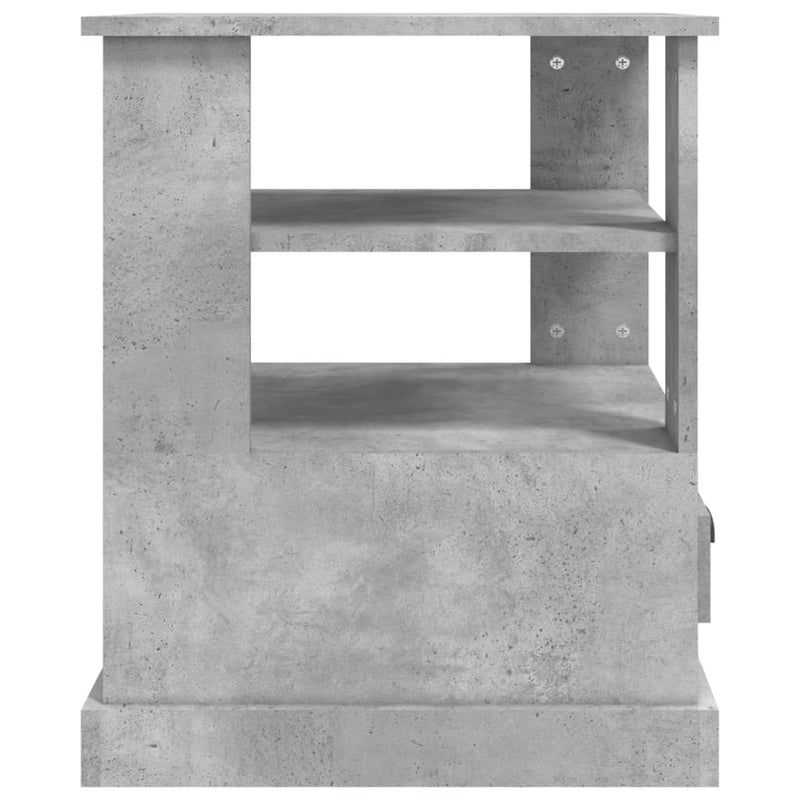 vidaXL betonszürke szerelt fa dohányzóasztal 50x50x60 cm