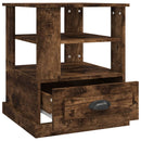 vidaXL füstös tölgy színű szerelt fa kisasztal 50x50x60 cm