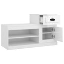 vidaXL magasfényű fehér szerelt fa cipőszekrény 100x42x60 cm