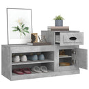 vidaXL betonszürke szerelt fa cipőszekrény 100 x 42 x 60 cm