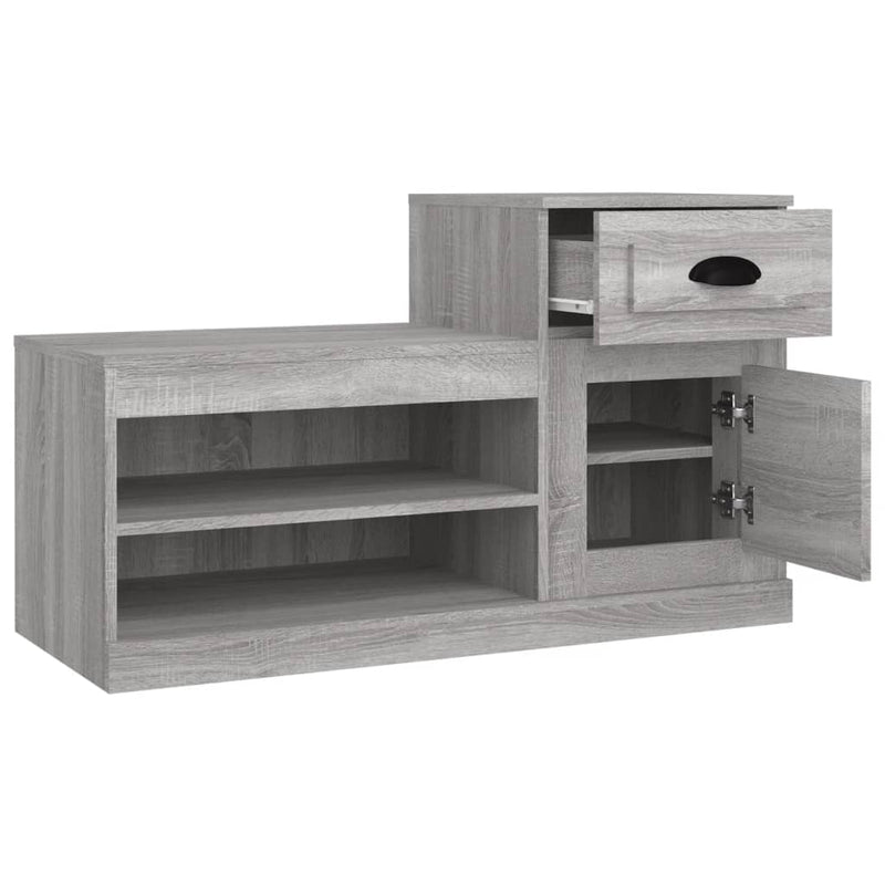 vidaXL szürke sonoma színű szerelt fa cipősszekrény 100x42x60 cm