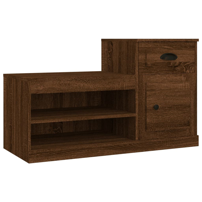 vidaXL barna tölgyszínű szerelt fa cipősszekrény 100x42x60 cm