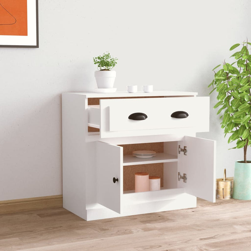 vidaXL fehér szerelt fa tálalószekrény 70x35,5x67,5 cm