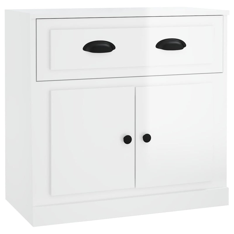 vidaXL magasfényű fehér szerelt fa tálalószekrény 70x35,5x67,5 cm