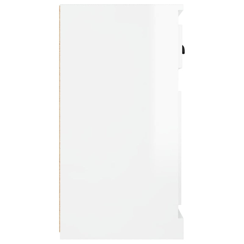 vidaXL magasfényű fehér szerelt fa tálalószekrény 70x35,5x67,5 cm