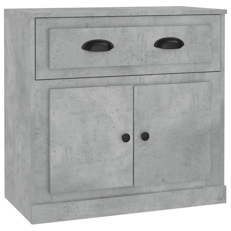 vidaXL betonszürke szerelt fa tálalószekrény 70x35,5x67,5 cm