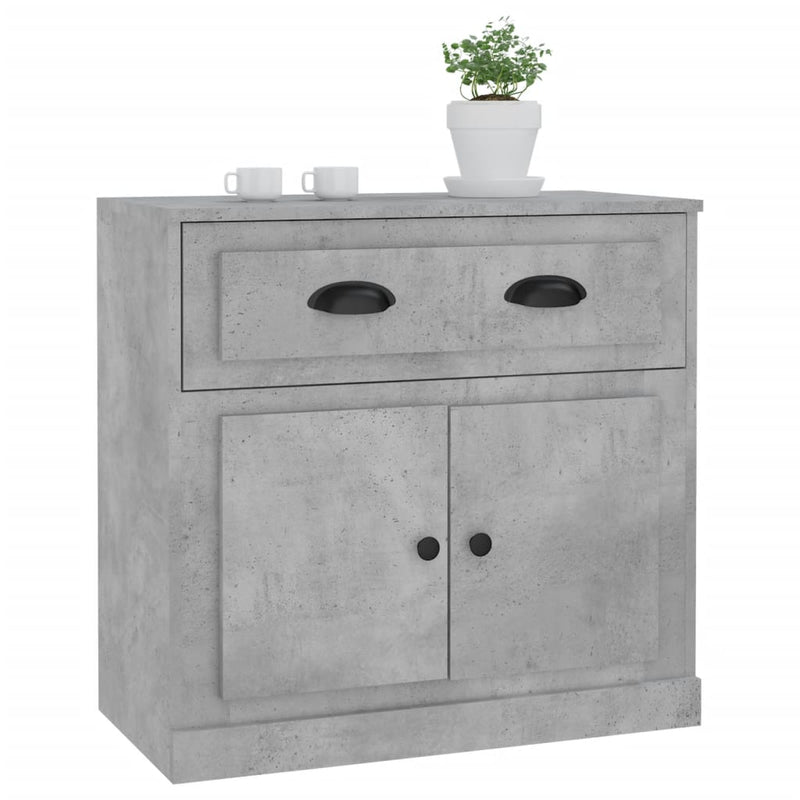 vidaXL betonszürke szerelt fa tálalószekrény 70x35,5x67,5 cm