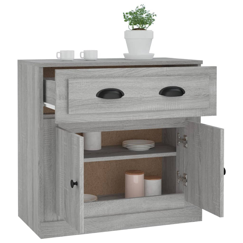 vidaXL szürke sonoma színű szerelt fa tálalószekrény 70x35,5x67,5 cm