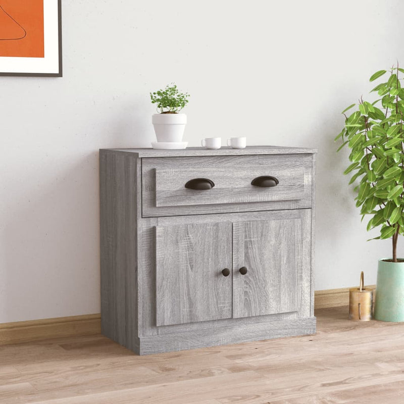 vidaXL szürke sonoma színű szerelt fa tálalószekrény 70x35,5x67,5 cm