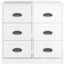 vidaXL magasfényű fehér szerelt fa tálalószekrény 70x35,5x67,5 cm