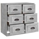 vidaXL betonszürke szerelt fa tálalószekrény 70x35,5x67,5 cm