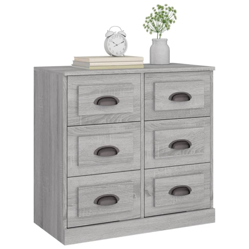 vidaXL szürke sonoma színű szerelt fa tálalószekrény 70x35,5x67,5 cm