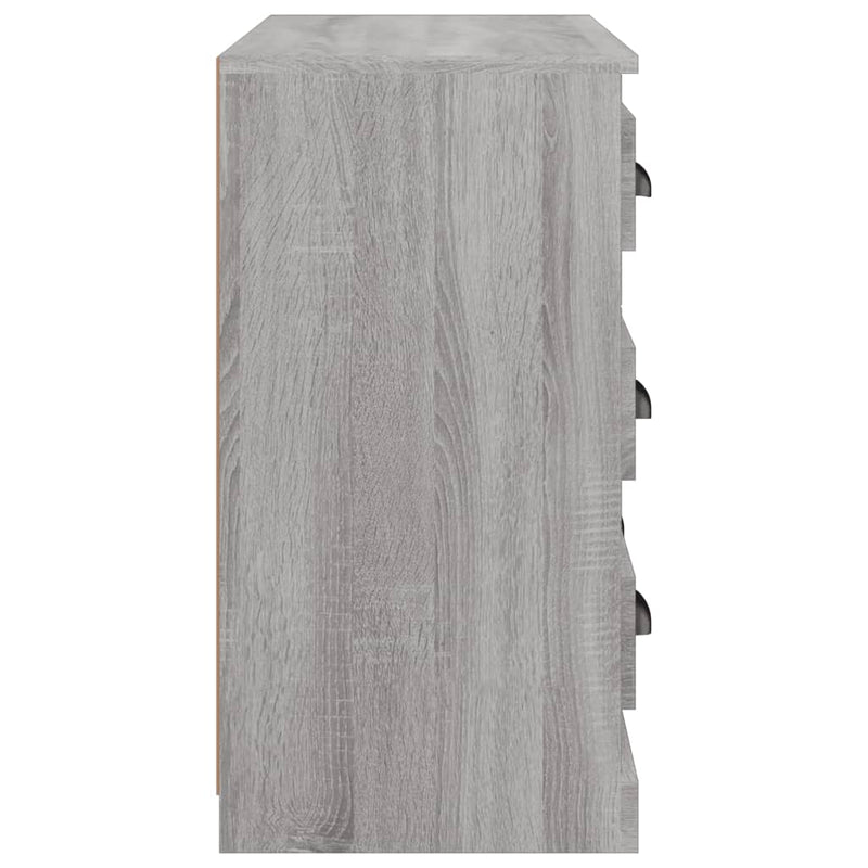 vidaXL szürke sonoma színű szerelt fa tálalószekrény 70x35,5x67,5 cm