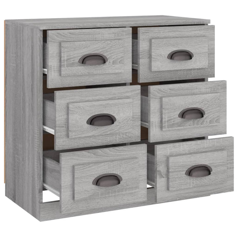 vidaXL szürke sonoma színű szerelt fa tálalószekrény 70x35,5x67,5 cm