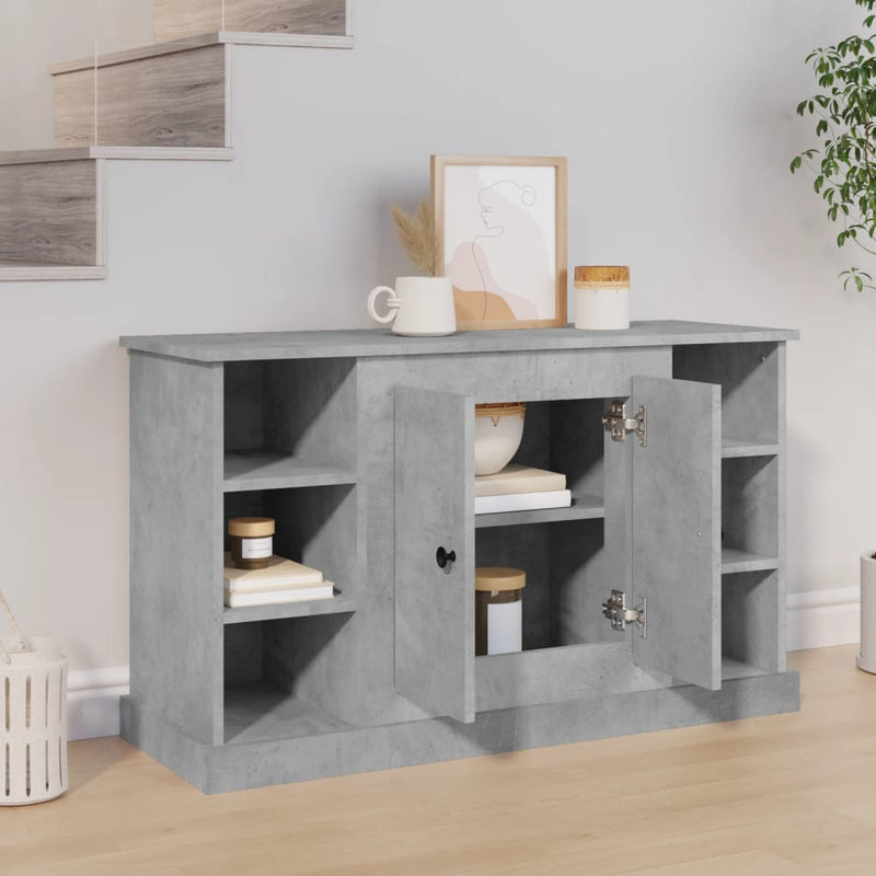vidaXL betonszürke szerelt fa tálalószekrény 100x35,5x60 cm