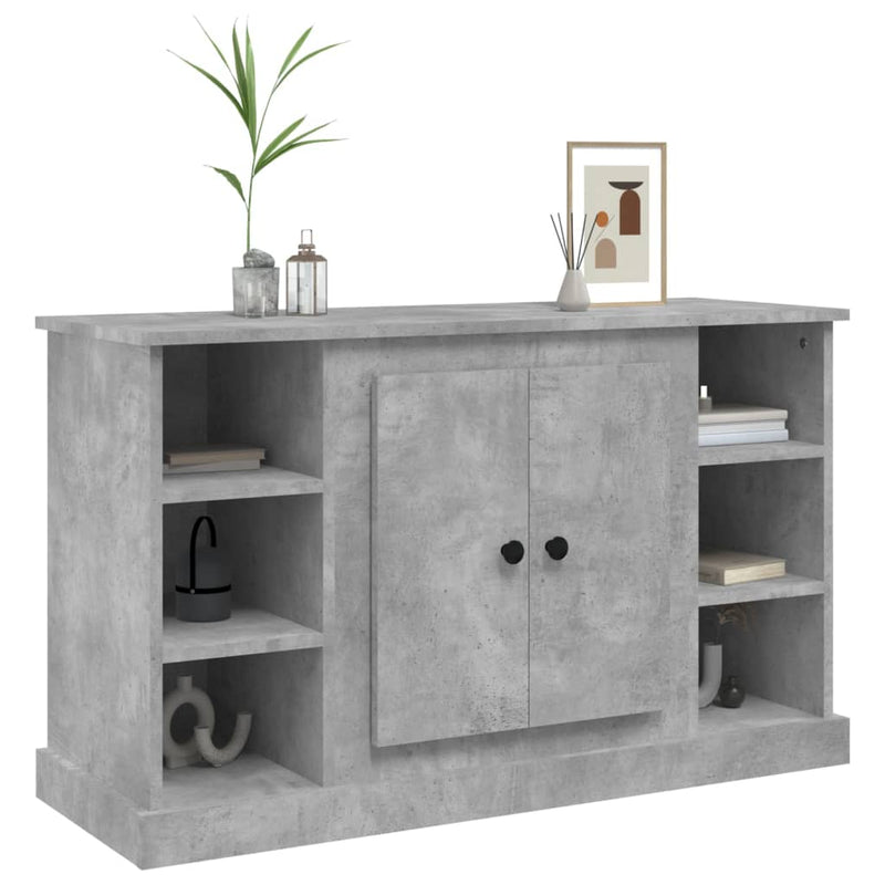 vidaXL betonszürke szerelt fa tálalószekrény 100x35,5x60 cm