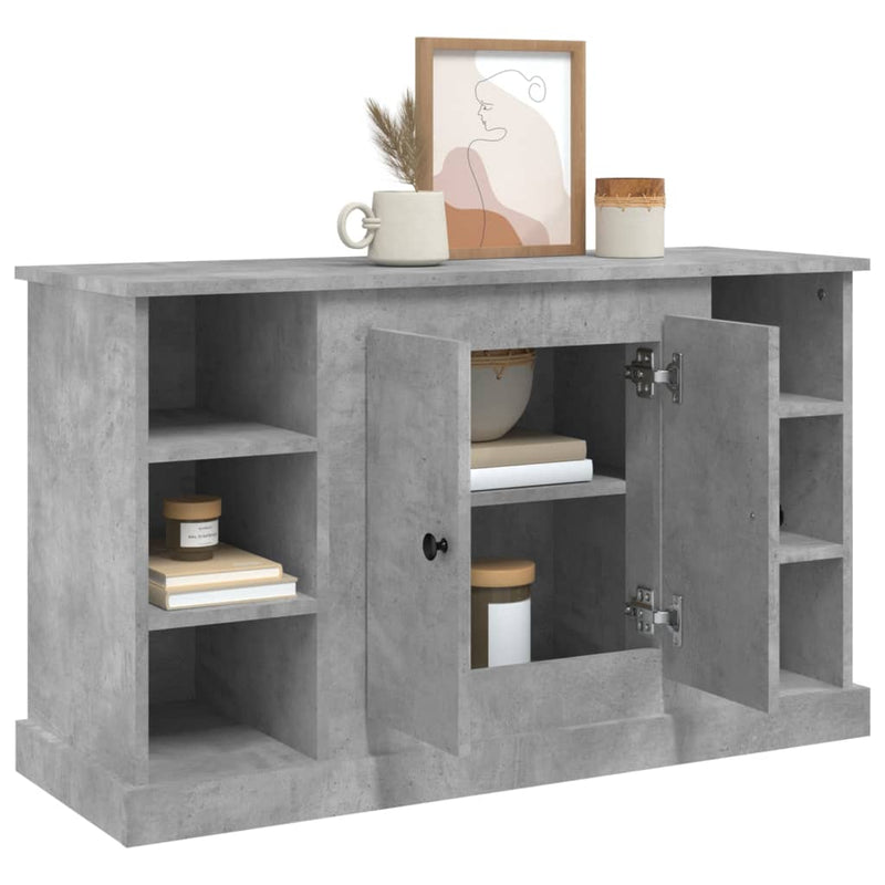 vidaXL betonszürke szerelt fa tálalószekrény 100x35,5x60 cm