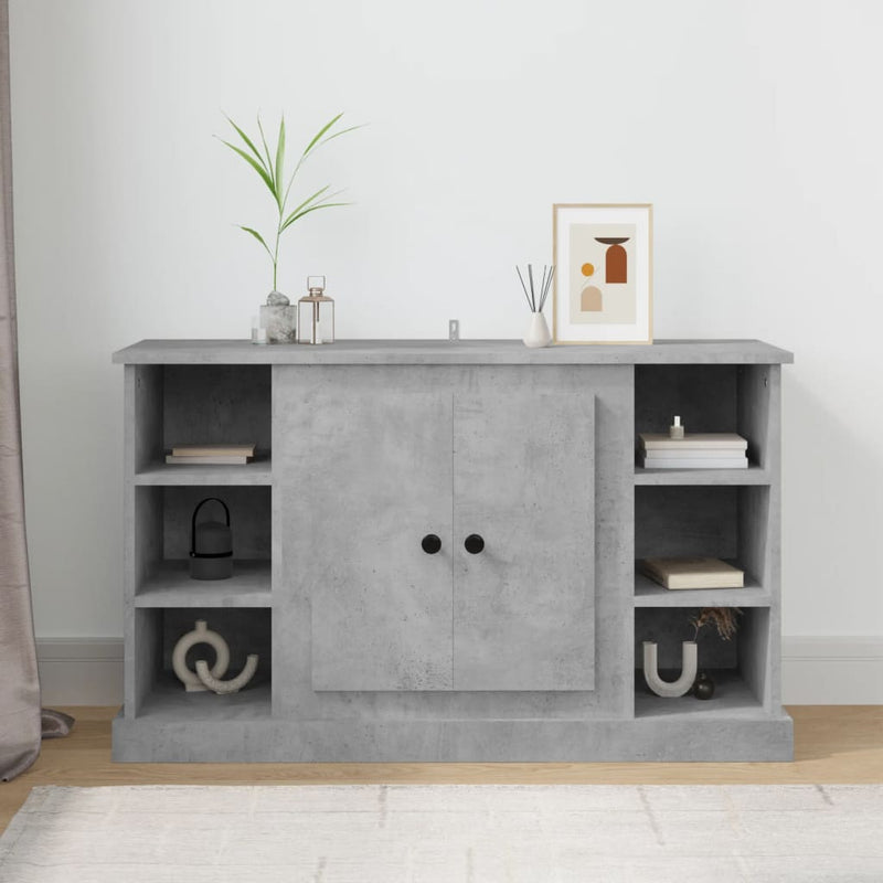 vidaXL betonszürke szerelt fa tálalószekrény 100x35,5x60 cm