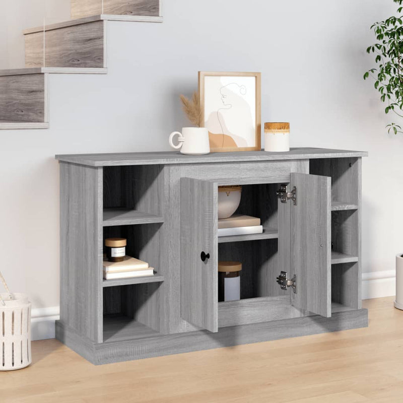 vidaXL szürke sonoma színű szerelt fa tálalószekrény 100x35,5x60 cm