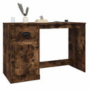 vidaXL füstös tölgy színű szerelt fa íróasztal fiókkal 115x50x75 cm