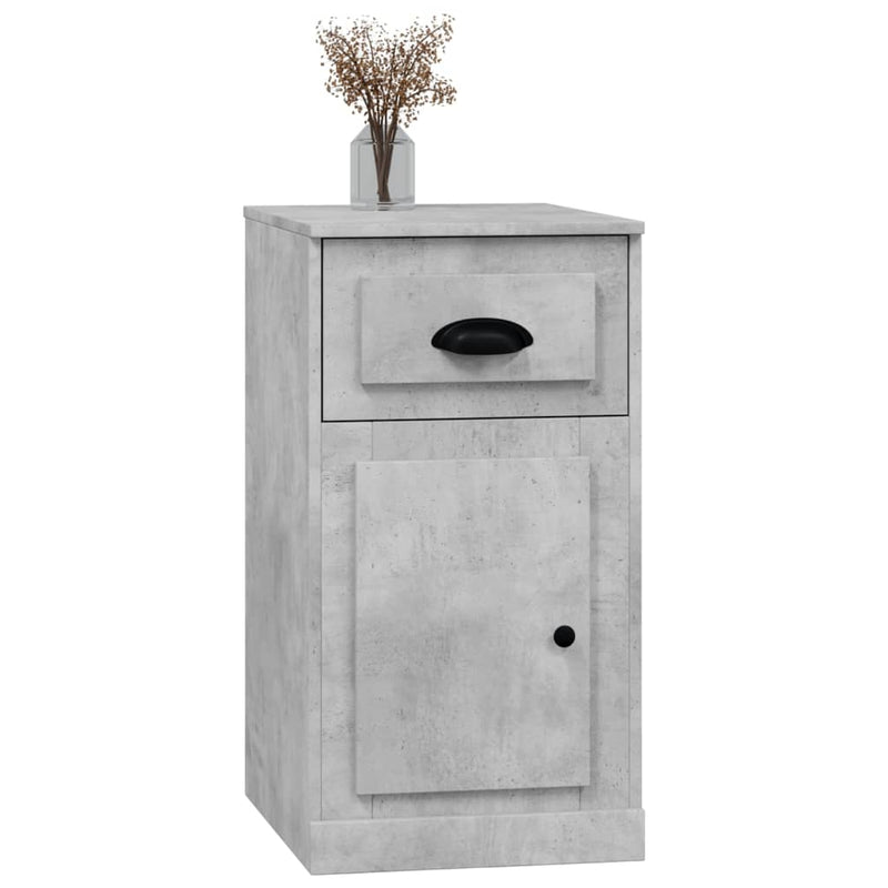 vidaXL betonszürke szerelt fa kisszekrény fiókkal 40 x 50 x 75 cm