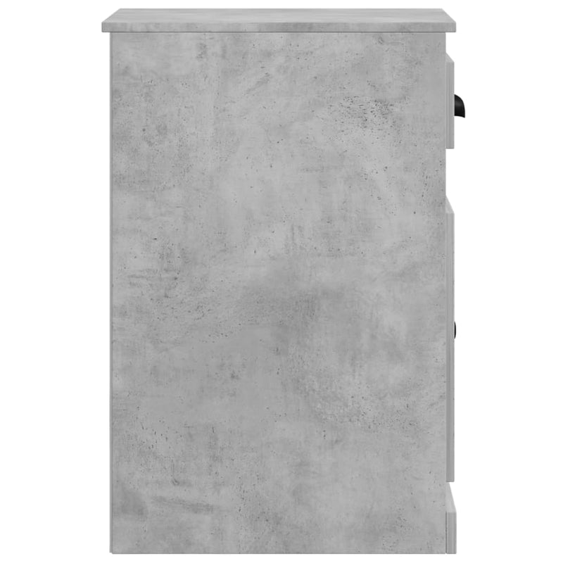 vidaXL betonszürke szerelt fa kisszekrény fiókkal 40 x 50 x 75 cm