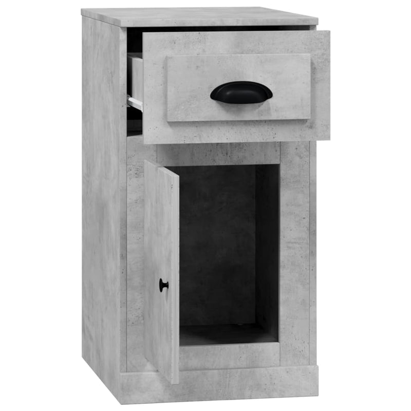 vidaXL betonszürke szerelt fa kisszekrény fiókkal 40 x 50 x 75 cm