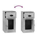 vidaXL betonszürke szerelt fa kisszekrény fiókkal 40 x 50 x 75 cm