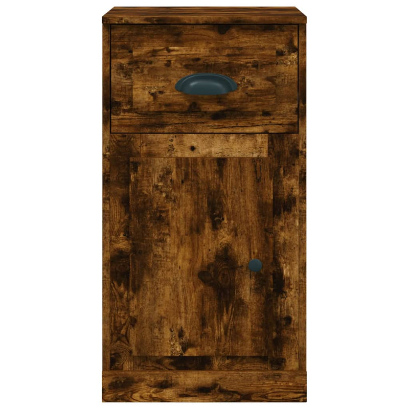vidaXL füstös tölgy színű szerelt fa kisszekrény fiókkal 40x50x75 cm