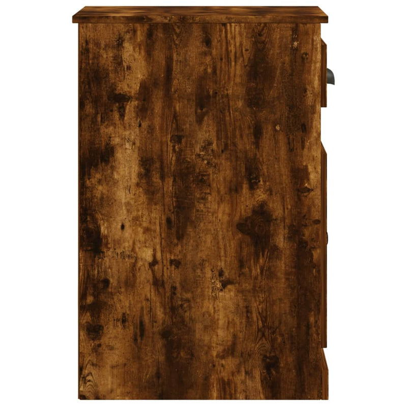 vidaXL füstös tölgy színű szerelt fa kisszekrény fiókkal 40x50x75 cm
