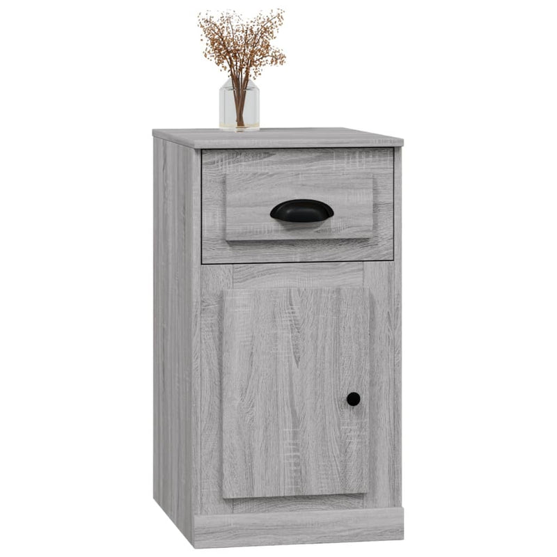 vidaXL szürke sonoma színű szerelt fa kisszekrény fiókkal 40x50x75 cm
