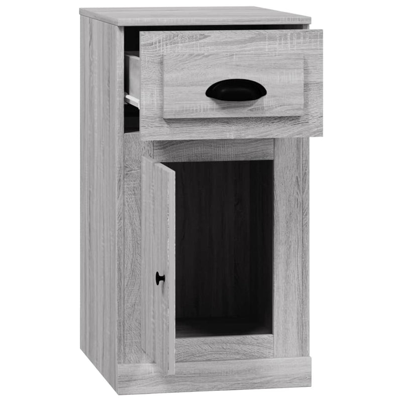vidaXL szürke sonoma színű szerelt fa kisszekrény fiókkal 40x50x75 cm
