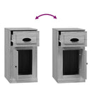 vidaXL szürke sonoma színű szerelt fa kisszekrény fiókkal 40x50x75 cm