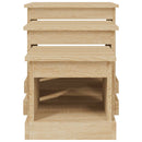 vidaXL 3 db sonoma tölgy színű szerelt fa dohányzóasztal