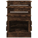 vidaXL 3 db füstös tölgy színű szerelt fa dohányzóasztal