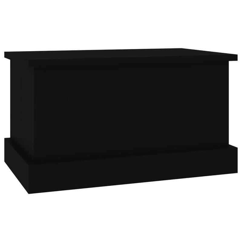 vidaXL fekete szerelt fa tárolóláda 50 x 30 x 28 cm
