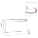 vidaXL füstös tölgy színű szerelt fa tárolóláda 50x30x28 cm