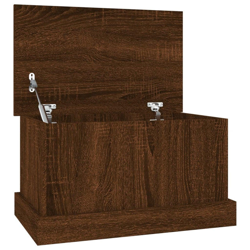vidaXL barna tölgy színű szerelt fa tárolóláda 50x30x28 cm
