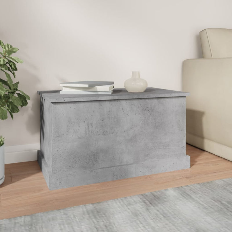 vidaXL betonszürke szerelt fa tárolóláda 70x40x38 cm