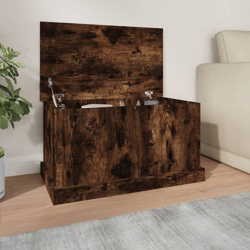 vidaXL füstös tölgy színű szerelt fa tárolóláda 70 x 40 x 38 cm