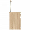 vidaXL sonoma tölgy színű szerelt fa tükrös pipereasztal 90x50x132,5cm